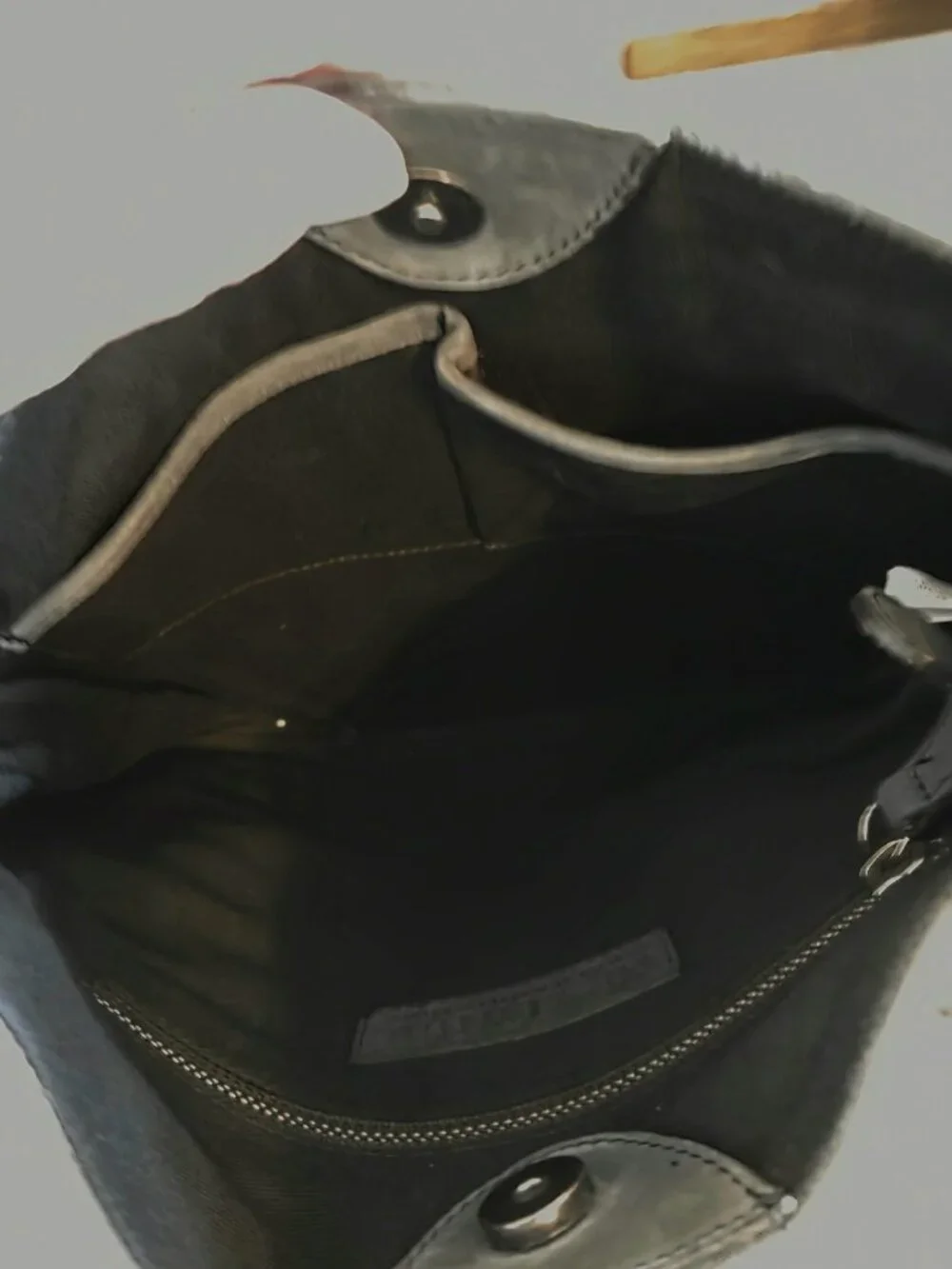 Idyllwind Black Suede Leather w/Faux Pony Hair Front Fringed Crossbody Bag Purse